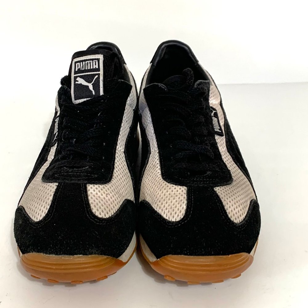 Puma Sport Sneaker 341789 04 Black White Fabric Size 11